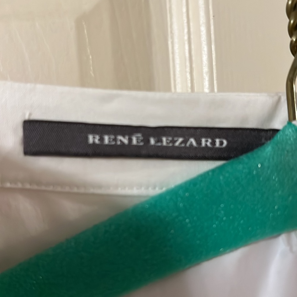 Rene Lezard White Button Down With Mesh - image 4